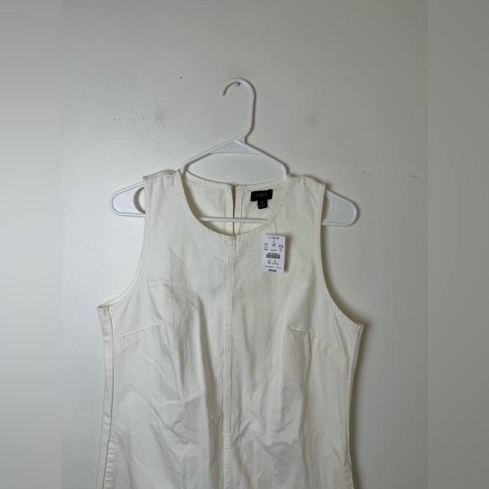 J Crew Denim shift dress in white wash AO049 6 - Picture 8 of 8